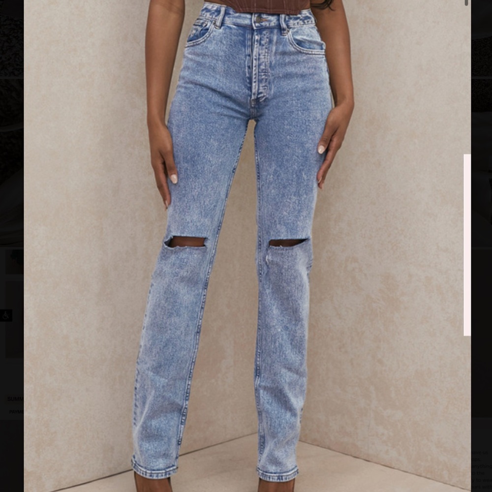 House of CB Tate Blue Vintage Fit Antique Wash Jeans - Small (4/6)